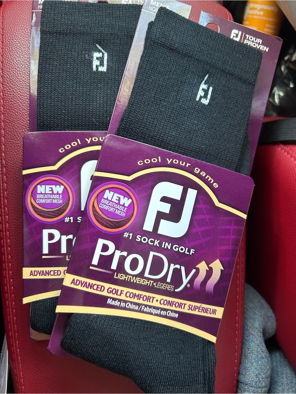 FootJoy ProDry Men's Dress Golf Socks in Black